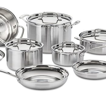 best cookware for glass top stove - Cuisinart MCP-12N Multiclad Pro Stainless Steel 12-Piece Cookware Set 